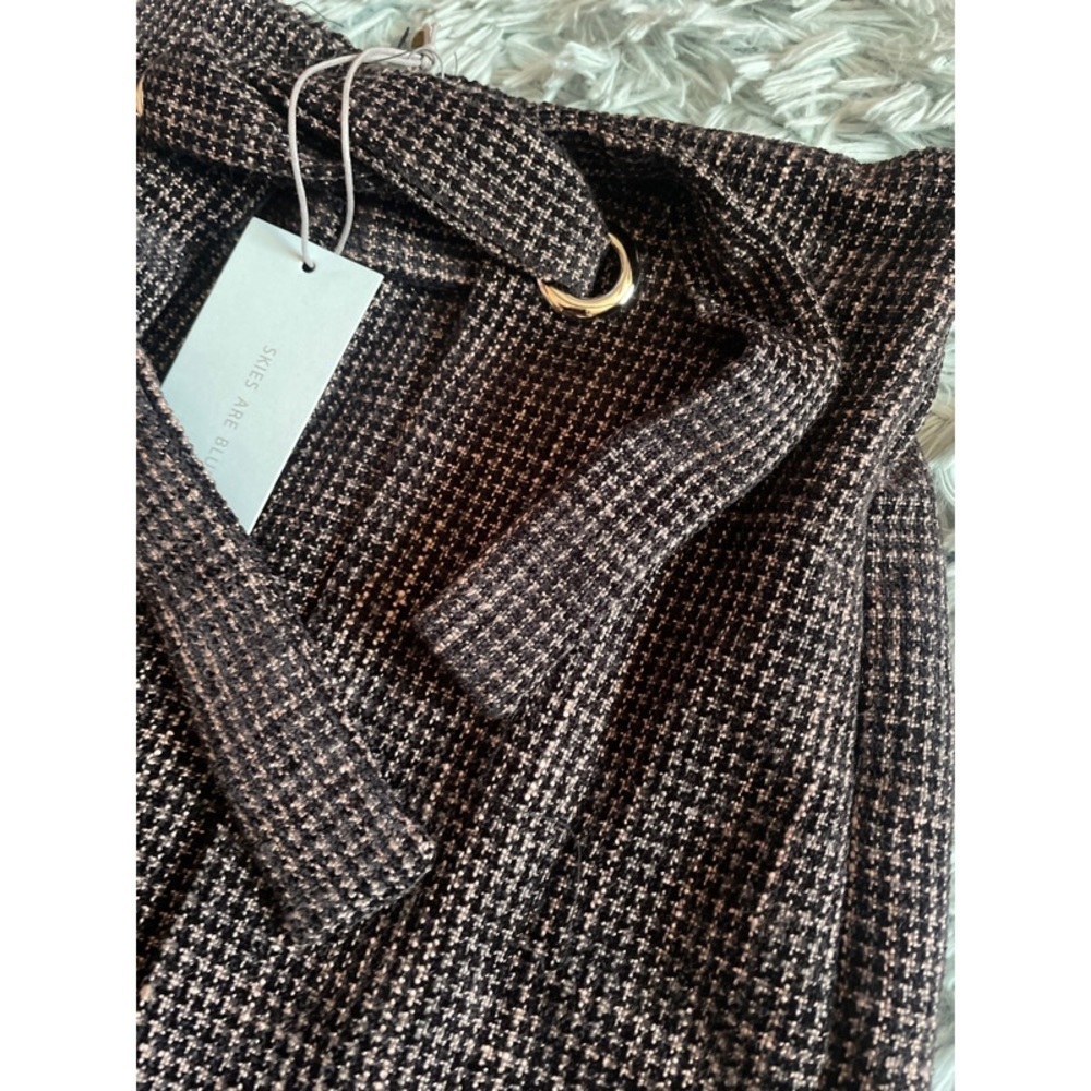 Houndstooth Wide Leg Pants - Picture 4 of 7
